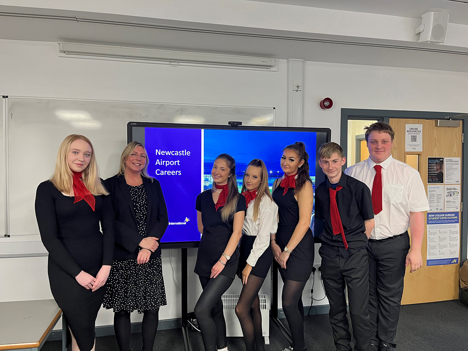 Travel students with Newcastle Airport 