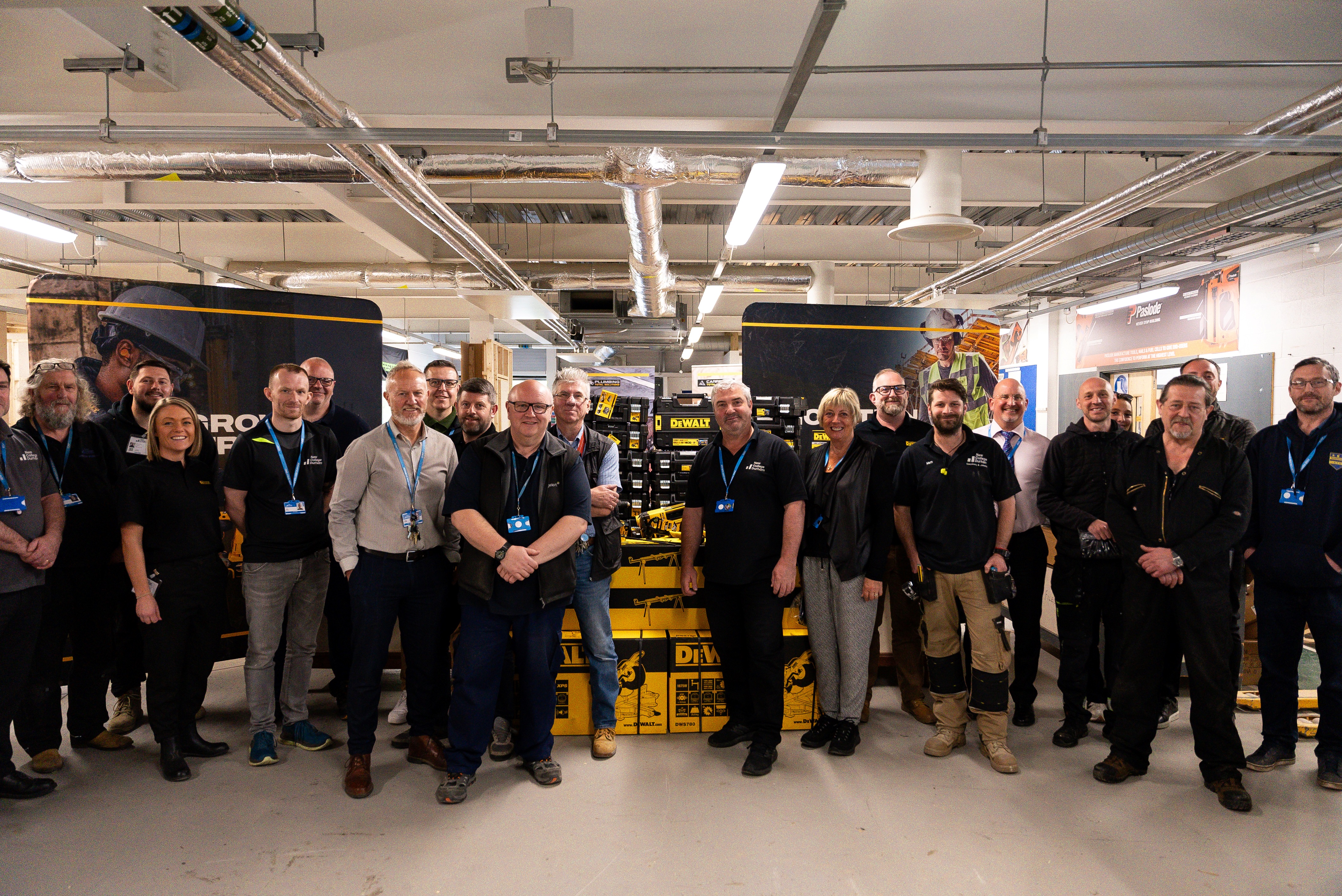 ncd staff posing with dewalt new kit