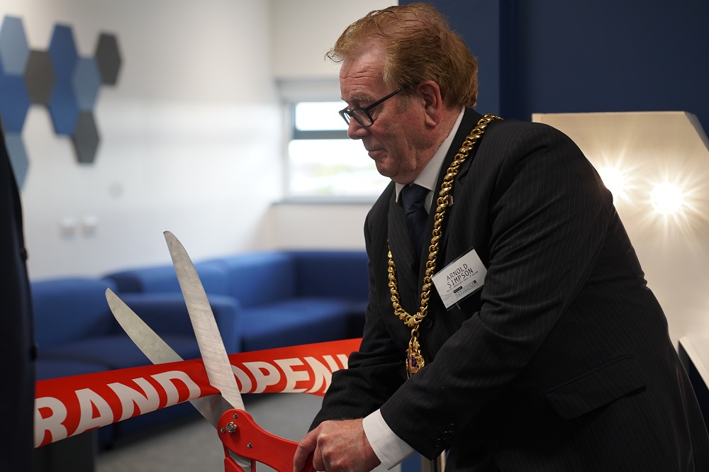 Rt Honourable Mayor of Durham Arnold Simpson opens the North East Institute of Technology