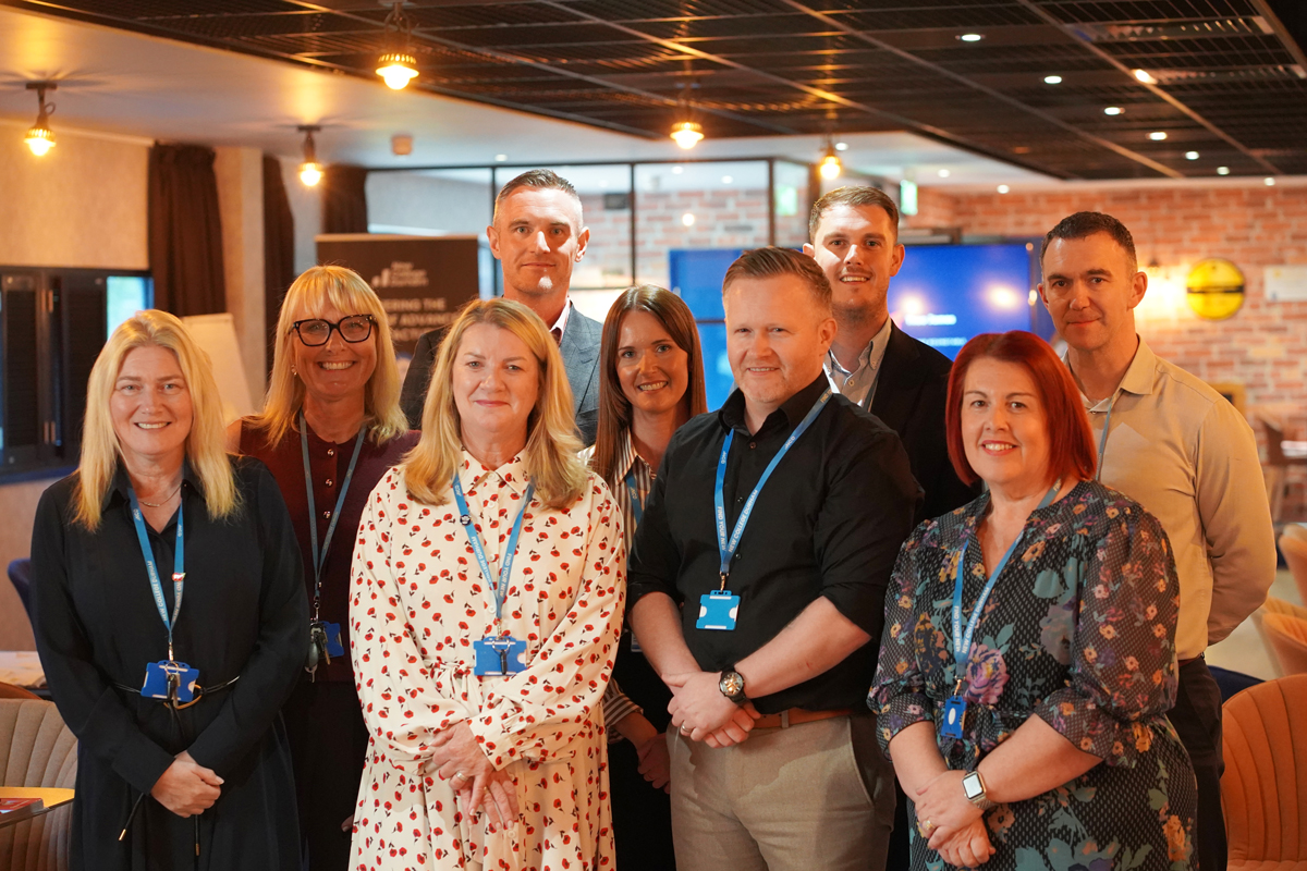 Members of New College Durham (NCD) and the North East Advanced Manufacturing Technical Excellence College (AMTEC) posed for a photograph at a roundtable event.