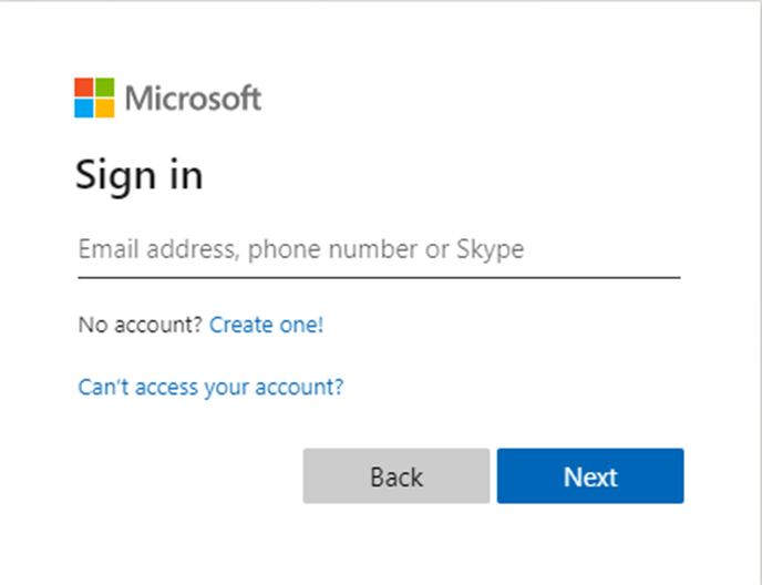 Microsoft sign in