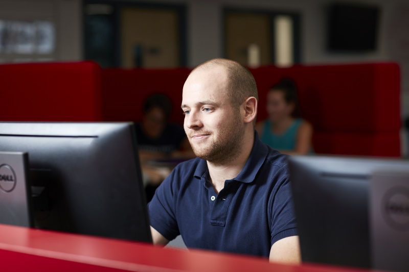 Student using a PC