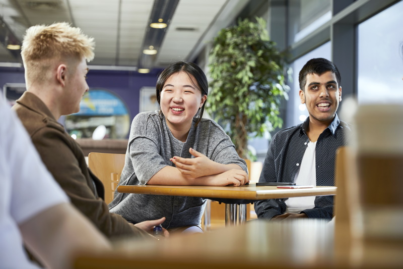 Students talking to each other